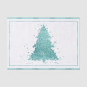 Eleganter Weihnachtsbaum | Luxe Aqua Mint Spritzer Seidenpapier (Vorderseite)