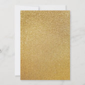 Eleganter Weihnachtsbaum mit Gold Glitzer Party Einladung (Rückseite)