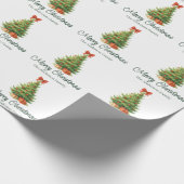 Eleganter Weihnachtsbaum mit Red Bow & Presents - Geschenkpapier (Ecke)