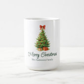 Eleganter Weihnachtsbaum mit Red Bow & Presents - Kaffeetasse (Mittel)