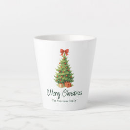 Eleganter Weihnachtsbaum mit Red Bow & Presents - Milchtasse