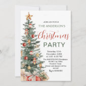 Eleganter Weihnachtsbaum Modernes Party Einladung (Vorderseite)