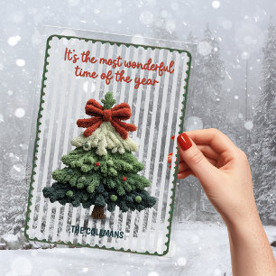Eleganter Weihnachtsbaum nicht Foto grün blau Acryleinladungen