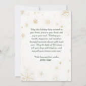 Eleganter Weihnachtsbaum ohne Foto Dankeskarte (Rückseite)