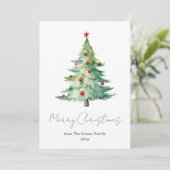 Eleganter Weihnachtsbaum ohne Foto Feiertagskarte (Stehend Vorderseite)