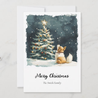 Eleganter Weihnachtsbaum ohne Foto Feiertagskarte