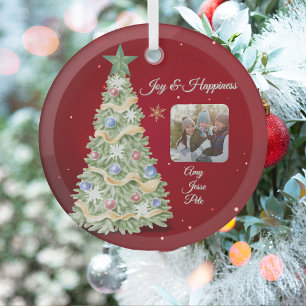 Eleganter Weihnachtsbaum Ornament Aus Glas