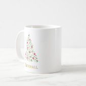 Eleganter Weihnachtsbaum Personalisiert Kaffeetasse (Vorderseite Links)