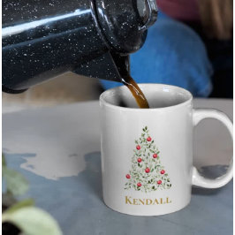 Eleganter Weihnachtsbaum Personalisiert Kaffeetasse