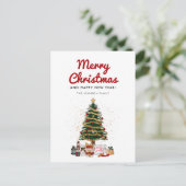 Eleganter Weihnachtsbaum Postkarte (Stehend Vorderseite)