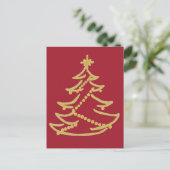 eleganter Weihnachtsbaum Postkarte (Stehend Vorderseite)