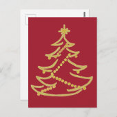 eleganter Weihnachtsbaum Postkarte (Vorne/Hinten)