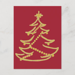 eleganter Weihnachtsbaum Postkarte