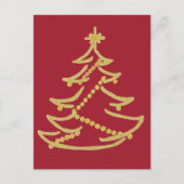 eleganter Weihnachtsbaum Postkarte (Vorderseite)