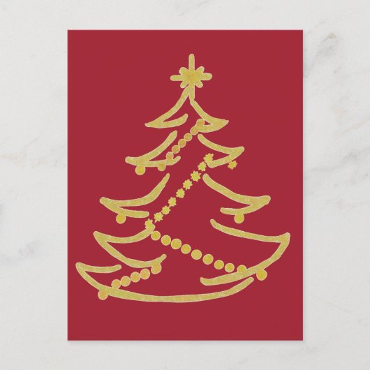 eleganter Weihnachtsbaum Postkarte (Vorderseite)
