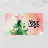 Eleganter Weihnachtsbaum QR-Code Begleitkarte (Rückseite)