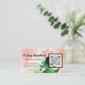 Eleganter Weihnachtsbaum QR-Code Begleitkarte (Stehend Vorderseite)