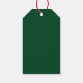 Eleganter Weihnachtsbaum – Rotes Band Geschenkanhänger (Rückseite)