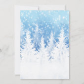Eleganter Weihnachtsbaum, Schnee Weihnachten Party Einladung (Rückseite)