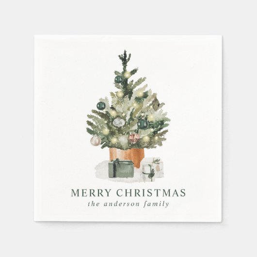 Eleganter Weihnachtsbaum Serviette (Vorderseite)