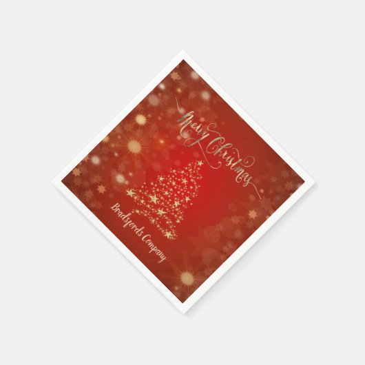 Eleganter Weihnachtsbaum Serviette (Ecke)