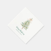Eleganter Weihnachtsbaum Serviette (Ecke)