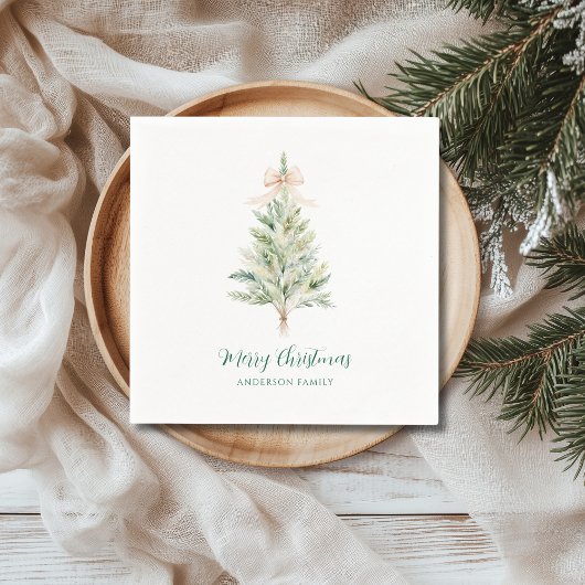 Eleganter Weihnachtsbaum Serviette