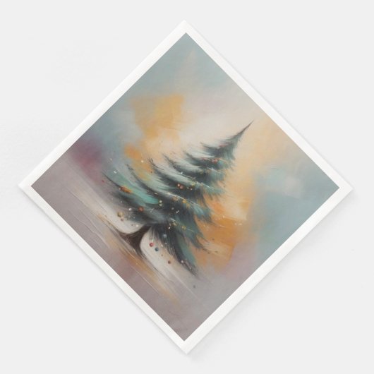 Eleganter Weihnachtsbaum Serviette (Ecke)