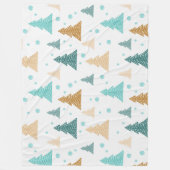 Eleganter Weihnachtsbaum Snowflake Fleecedecke (Vorderseite)