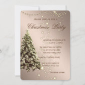 Eleganter Weihnachtsbaum, Sparkle, Weihnachts-Part Einladung (Vorderseite)