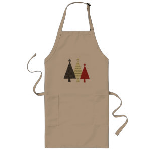Eleganter Weihnachtsbaum Stilvolles Muster Minimal Lange Schürze