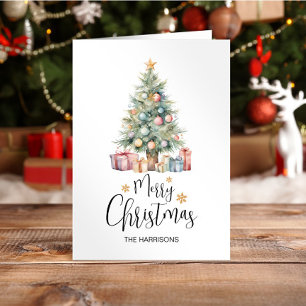 Eleganter Weihnachtsbaum & Veranstaltungen Karte