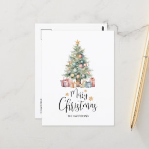 Eleganter Weihnachtsbaum & Veranstaltungen Postkarte