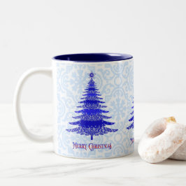 Eleganter Weihnachtsbaum Zweifarbige Tasse