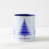 Eleganter Weihnachtsbaum Zweifarbige Tasse (Mittel)
