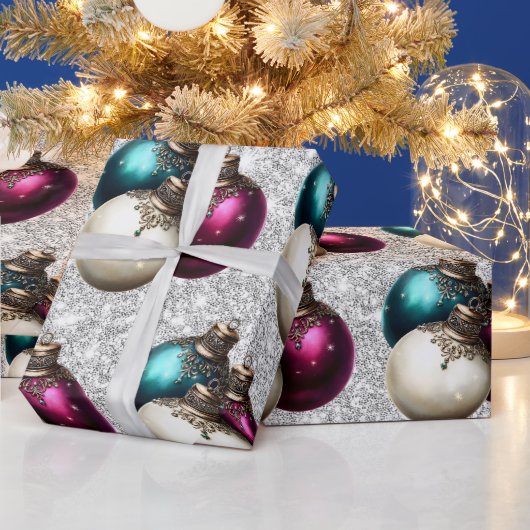 Eleganter Weihnachtsbaumkugel-Schmuck  Geschenkpapier (Feiertage)