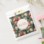 Eleganter Weihnachtscheer Candy Cane Bows Custom Geschenktütchen (Versiegelt)