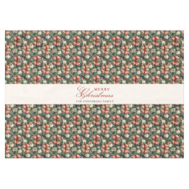 Eleganter Weihnachtscheer Candy Cane Bows Custom Tischdecke