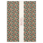 Eleganter Weihnachtscheer Candy Cane Bows Custom Tischdecke (Vorderseite)