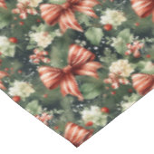 Eleganter Weihnachtscheer Candy Cane Bows Custom Tischdecke (Schrägansicht)