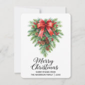 Eleganter Weihnachtsfeiertag Feiertagskarte (Vorderseite)