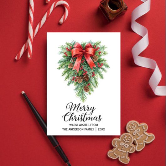 Eleganter Weihnachtsfeiertag Feiertagskarte