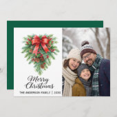 Eleganter Weihnachtsfeiertag Feiertagskarte (Vorne/Hinten)