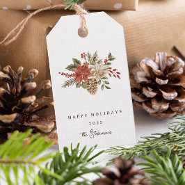 Eleganter Weihnachtsfeiertag Geschenkanhänger