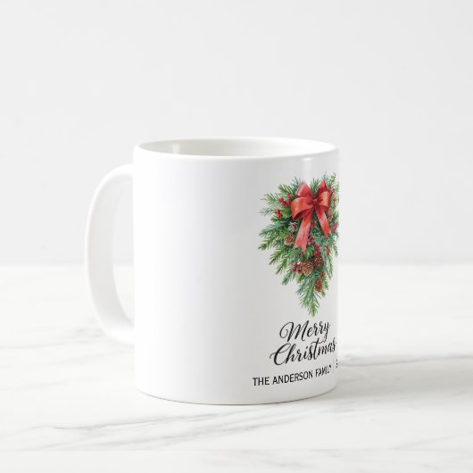 Eleganter Weihnachtsfeiertag Kaffeetasse (Vorderseite Links)