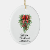 Eleganter Weihnachtsfeiertag Keramik Ornament (Rechts)