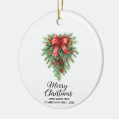 Eleganter Weihnachtsfeiertag Keramik Ornament (Links)