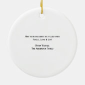 Eleganter Weihnachtsfeiertag Keramik Ornament (Hinten)