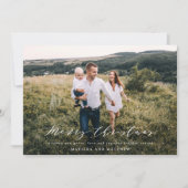 Eleganter Weihnachtsfeiertag mit minimalem Foto Feiertagskarte (Vorderseite)