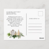 Eleganter Weihnachtsfeiertag Postkarte (Rückseite)